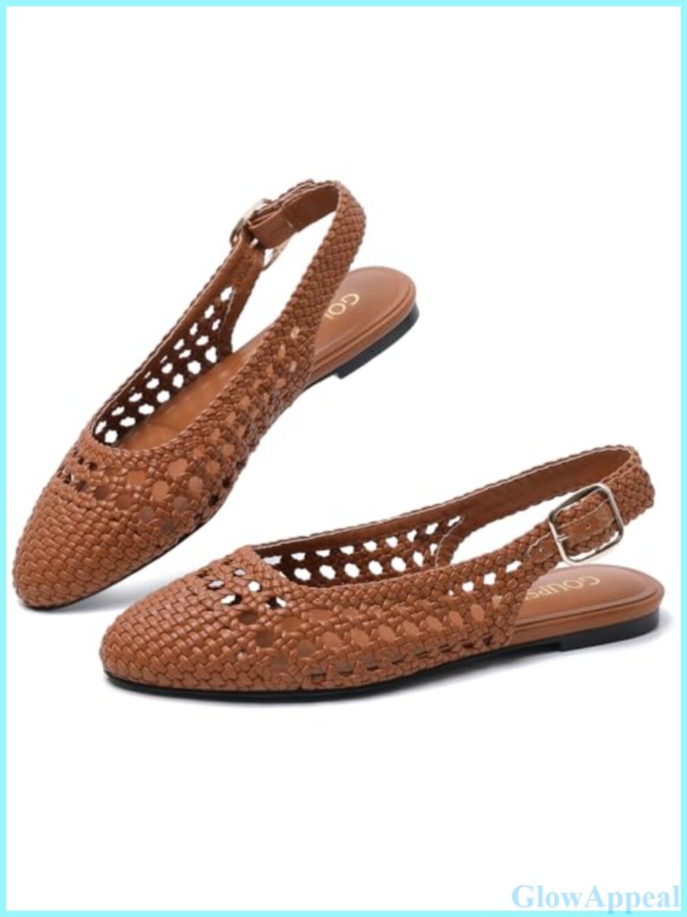 Faux Leather Woven Mary Jane Ballet Flats Closed Toe Casual Dressy